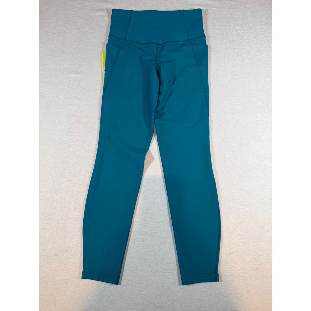 All In Motion Effortless Support High Rise 7/8 Leggings Dark Teal Blue XS NWT